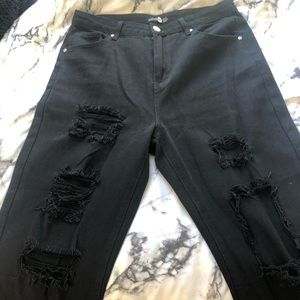 Distressed Mom Jeans